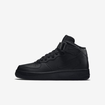 Nike Air Force 1 Mid 06 - Nagyobb Gyerek Utcai Cipő - Fekete/Fekete